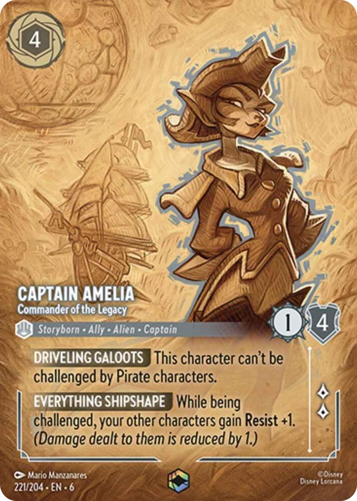 0221 Captain Amelia - Commander of the Legacy (Enchanted) Enchanted Azurite Sea