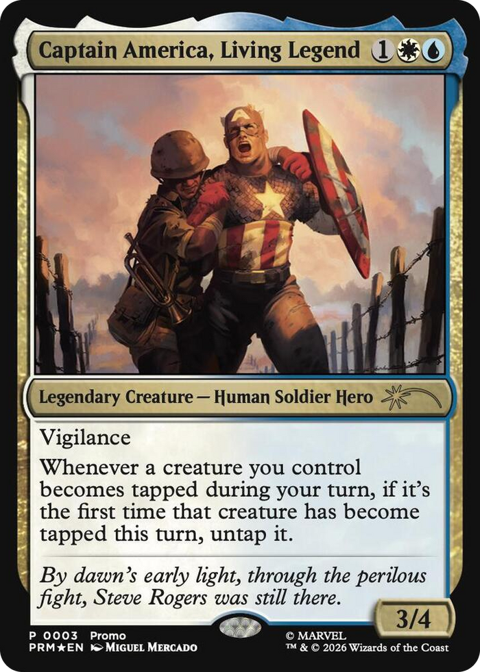 Captain America, Living Legend #3 P - Media Promos Pokemon card