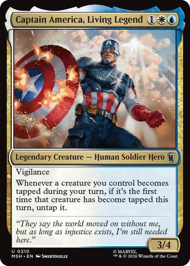 0210 Captain America, Living Legend U Marvel Super Heroes