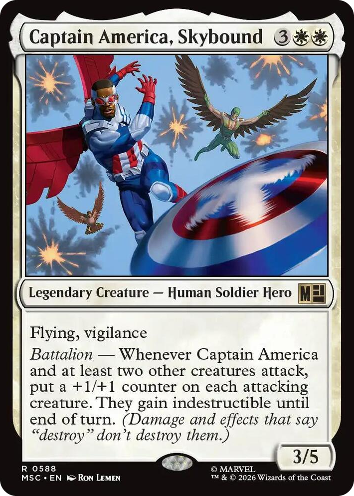 0588 Captain America, Skybound R Commander: Marvel Super Heroes
