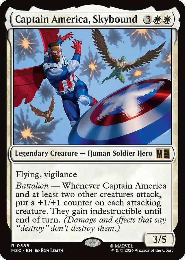 0588 Captain America, Skybound R Commander: Marvel Super Heroes