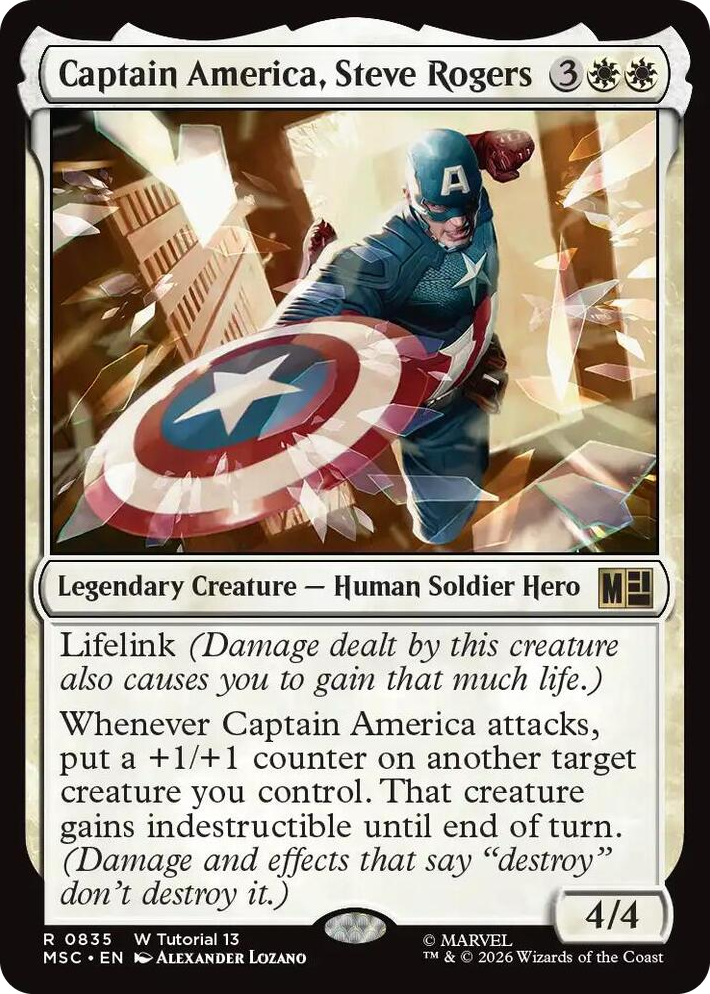 0835 Captain America, Steve Rogers (0835) R Commander: Marvel Super Heroes