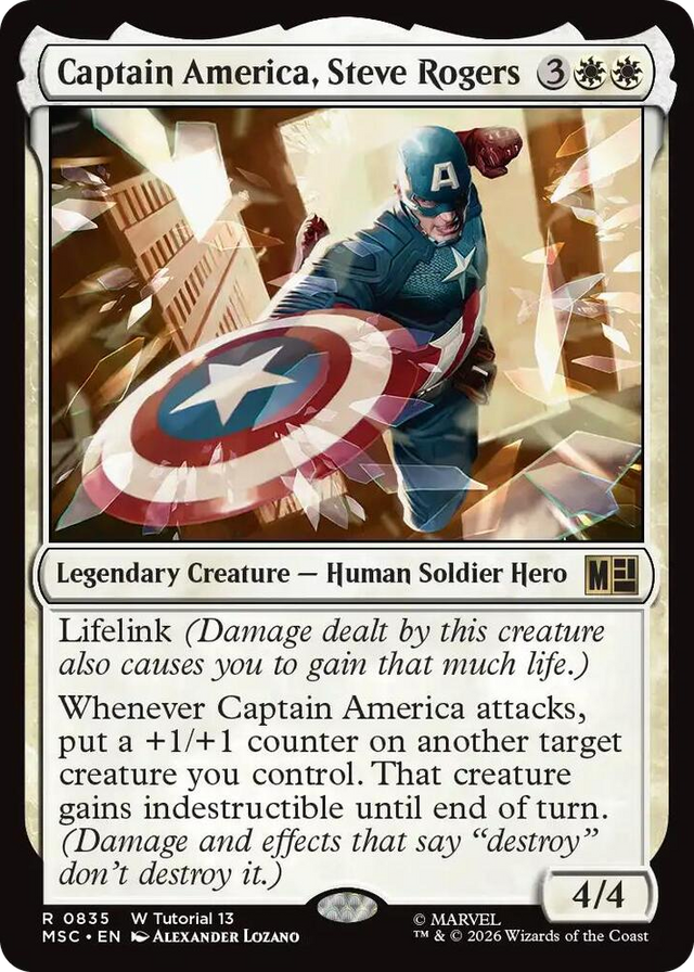 0835 Captain America, Steve Rogers (0835) R Commander: Marvel Super Heroes