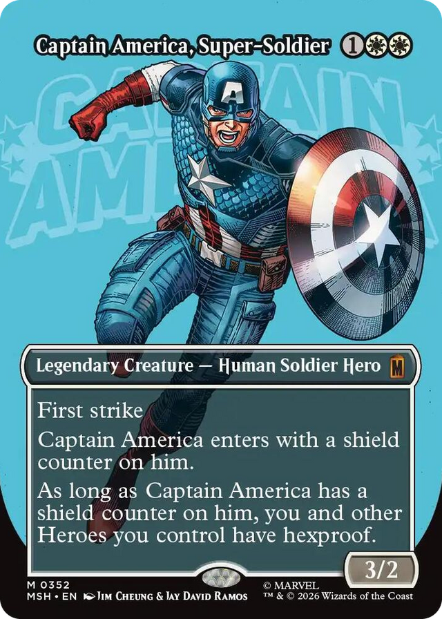 0352 Captain America, Super-Soldier (Borderless) (0352) M Marvel Super Heroes