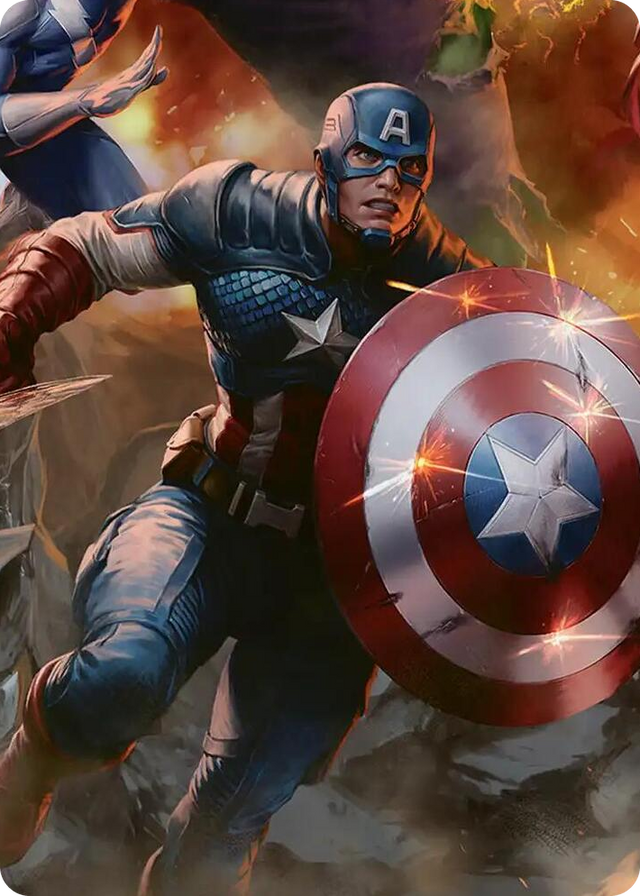 0005 Captain America, Unbowed Art Card S Art Series: Marvel Super Heroes