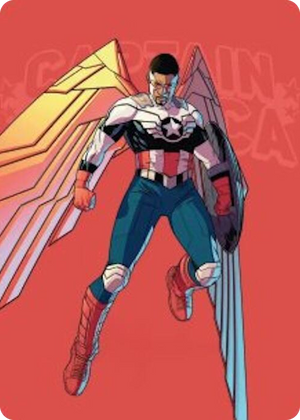 0022 Captain America, Wings of Freedom Art Card (22/45) S Art Series: Marvel Super Heroes