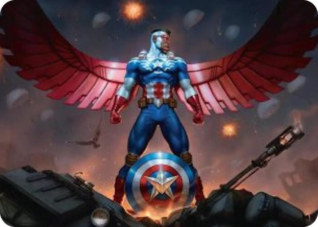 0002 Captain America, Wings of Freedom Art Card (2/45) S Art Series: Marvel Super Heroes