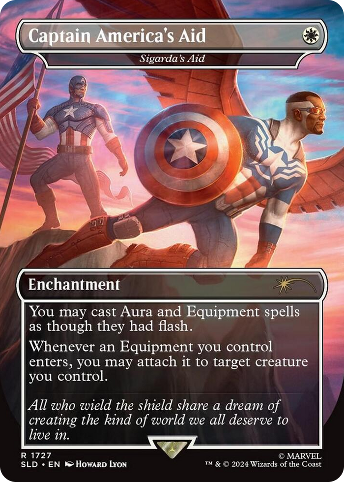 Captain America's Aid - Sigarda's Aid #1727 R - Secret Lair Drop Series Pokemon card