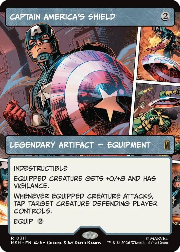 0311 Captain America's Shield (Borderless) (0311) R Marvel Super Heroes
