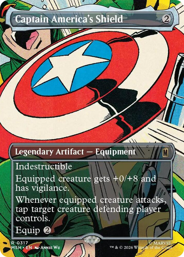 0317 Captain America's Shield (Borderless) (0317) R Marvel Super Heroes