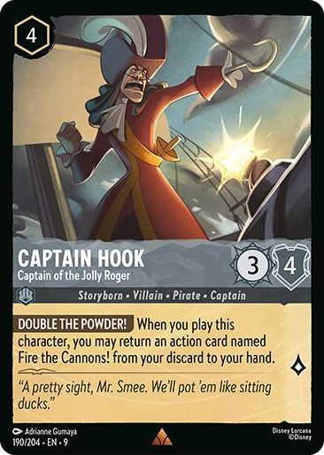 0190 Captain Hook - Captain of the Jolly Roger Rare Fabled