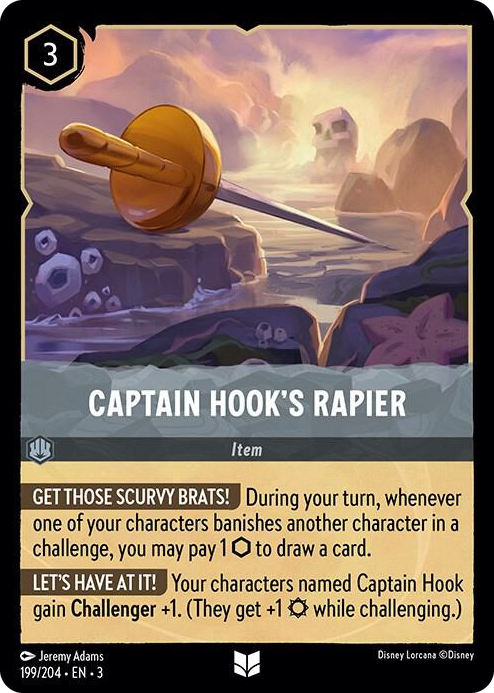 0199 Captain Hook's Rapier Uncommon Into the Inklands