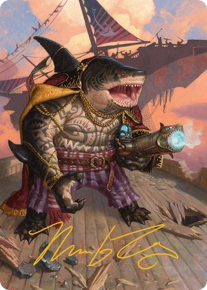 0004 Captain Howler, Sea Scourge Art Card (4/54) (Gold-Stamped Signature) S Art Series: Aetherdrift