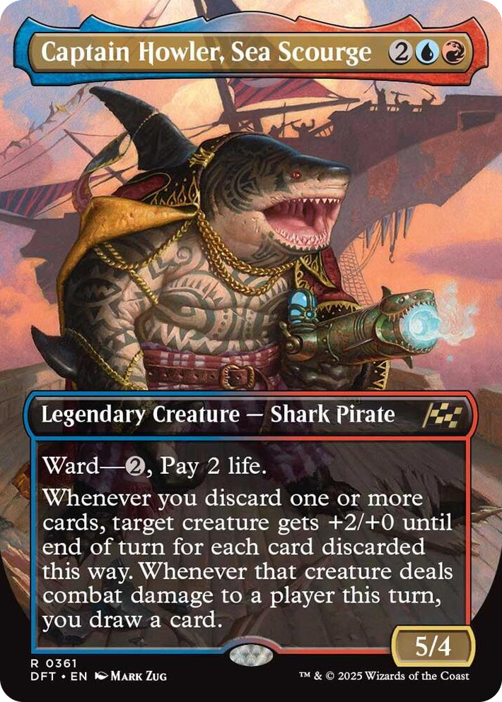 0361 Captain Howler, Sea Scourge (Borderless) R Aetherdrift