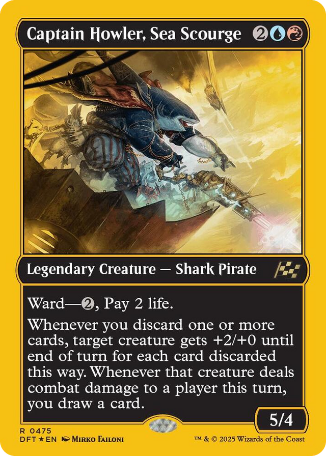 0475 Captain Howler, Sea Scourge (First-Place Foil) R Aetherdrift