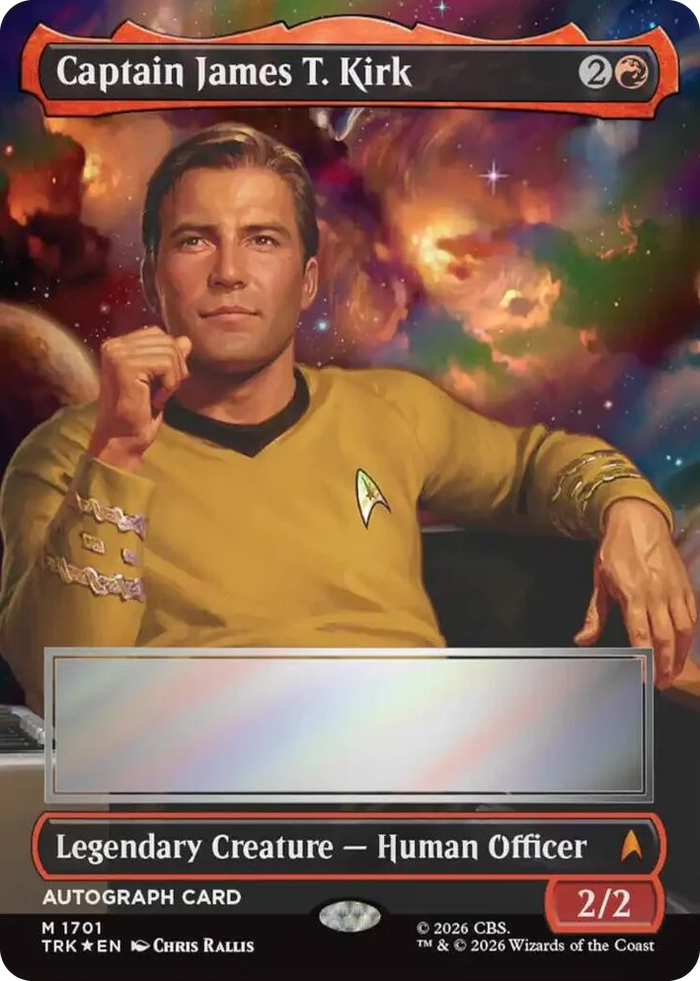 1701 Captain James T. Kirk (Borderless) (Signed) M Star Trek