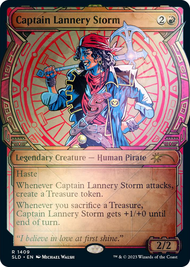 1409 Captain Lannery Storm (Rainbow Foil) R Secret Lair Drop Series