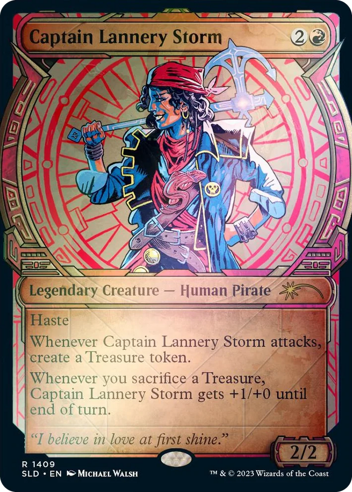 1409 Captain Lannery Storm (Rainbow Foil) R Secret Lair Drop Series