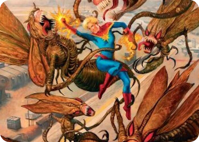 0036 Captain Marvel, Apex Avenger Art Card S Art Series: Marvel Super Heroes