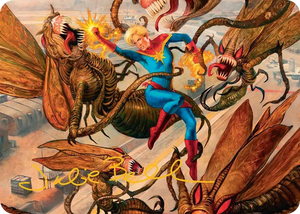 0036 Captain Marvel, Apex Avenger Art Card (Gold-Stamped Signature) S Art Series: Marvel Super Heroes