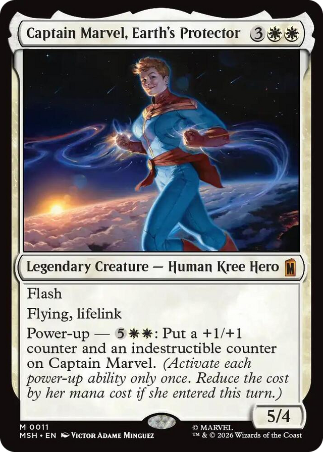 0011 Captain Marvel, Earth's Protector M Marvel Super Heroes