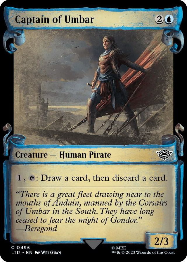 Captain of Umbar (Showcase Scrolls) #496 C - Universes Beyond: The Lord of the Rings: Tales of Middle-earth Pokemon card