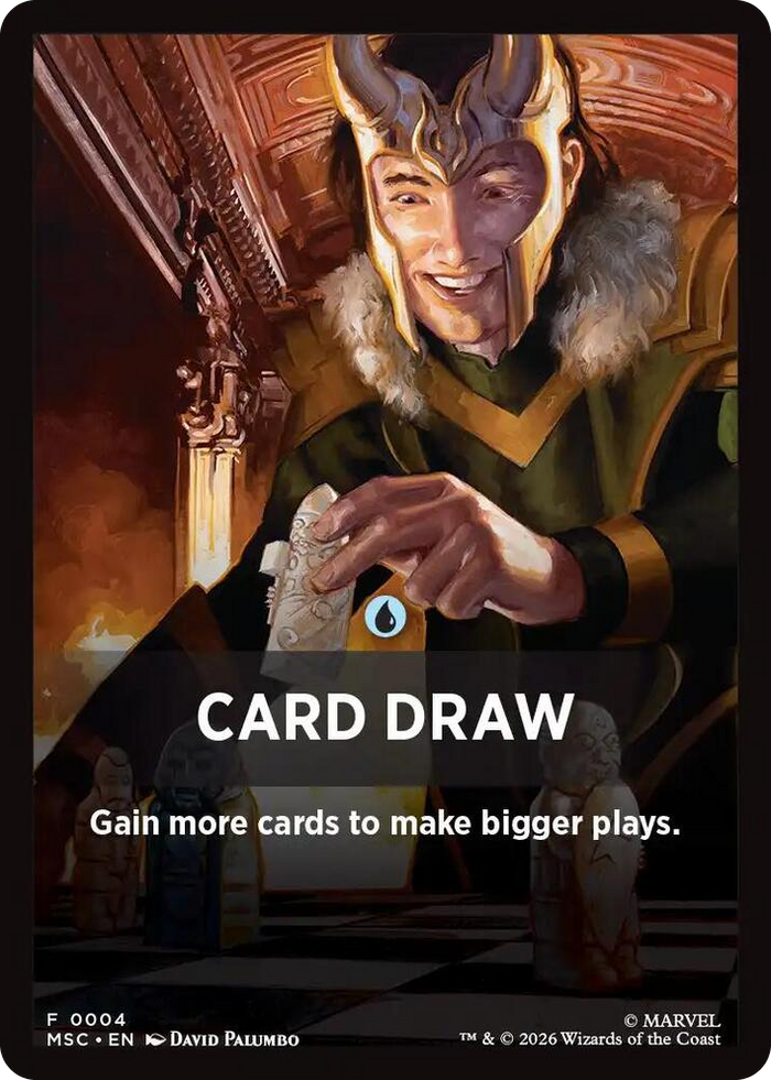 Card Draw Theme Card #4 T - Commander: Marvel Super Heroes Pokemon card