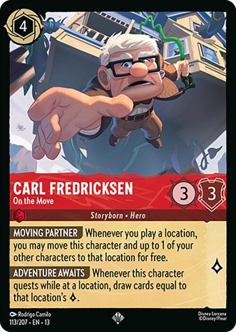 0113 Carl Fredricksen - On the Move Super Rare Attack of the Vine!
