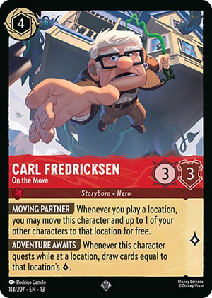 0113 Carl Fredricksen - On the Move Super Rare Attack of the Vine!