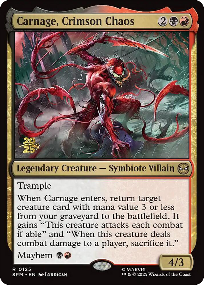 Carnage, Crimson Chaos #125 R - Prerelease Cards Pokemon card