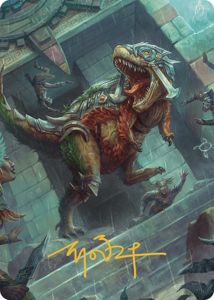 Carnage Tyrant Art Card (Gold-Stamped Signature) #66 S - Art Series: The Lost Caverns of Ixalan Pokemon card