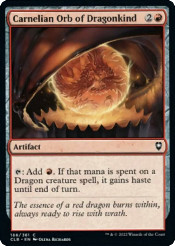Carnelian Orb of Dragonkind #166 C - Commander Legends: Battle for Baldur's Gate Pokemon card