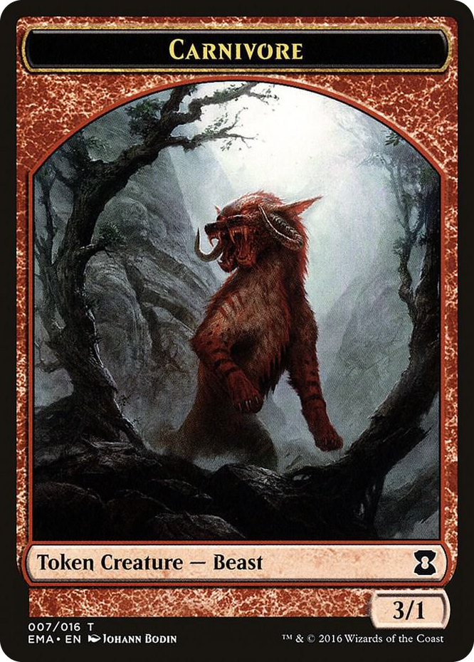 Carnivore Token #7 T - Eternal Masters Pokemon card