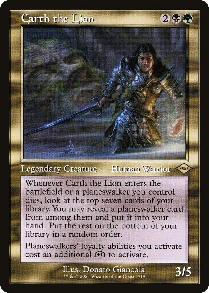 0418 Carth the Lion (Retro Frame) R Modern Horizons 2