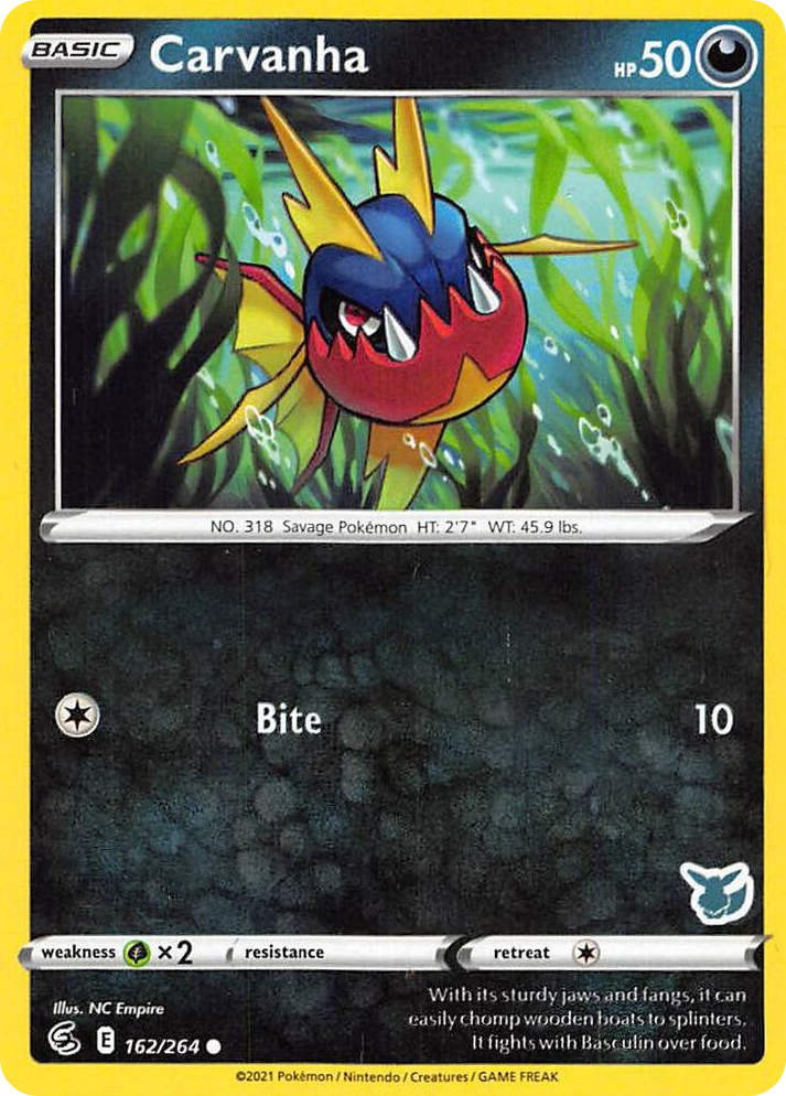 0162 Carvanha - 162/264 (Eevee Stamped) Promo Battle Academy 2022