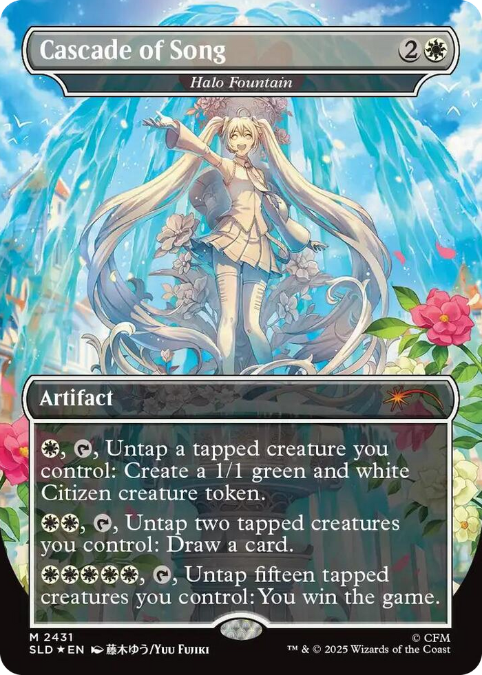 Cascade of Song - Halo Fountain #2431 M - Secret Lair Drop Series Pokemon card