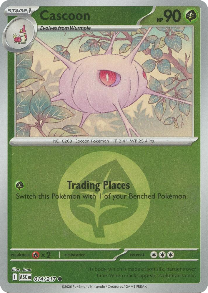 0014 Cascoon (Energy Symbol Pattern) Common Ascended Heroes