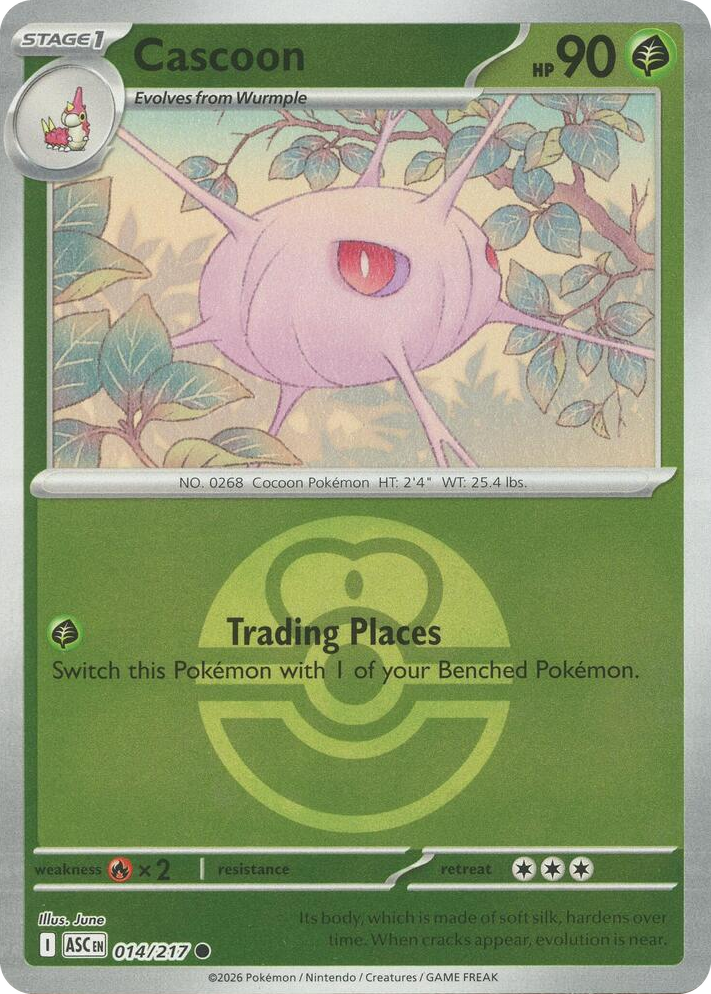 0014 Cascoon (Love Ball) Common Ascended Heroes