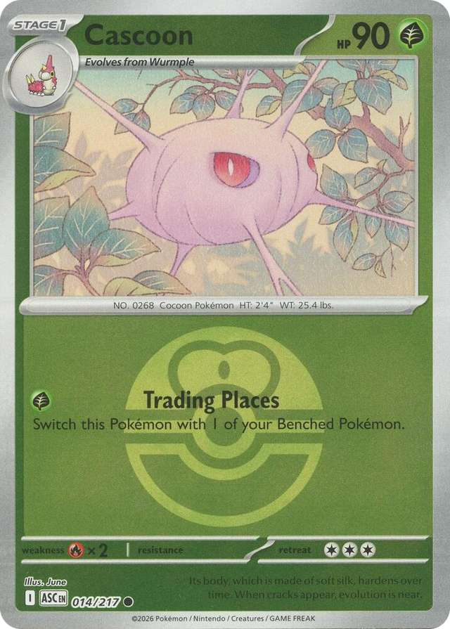 0014 Cascoon (Love Ball) Common Ascended Heroes