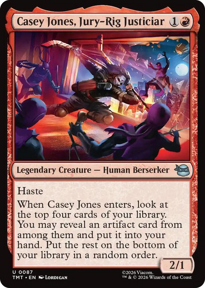 Casey Jones, Jury-Rig Justiciar #87 U - Teenage Mutant Ninja Turtles Pokemon card