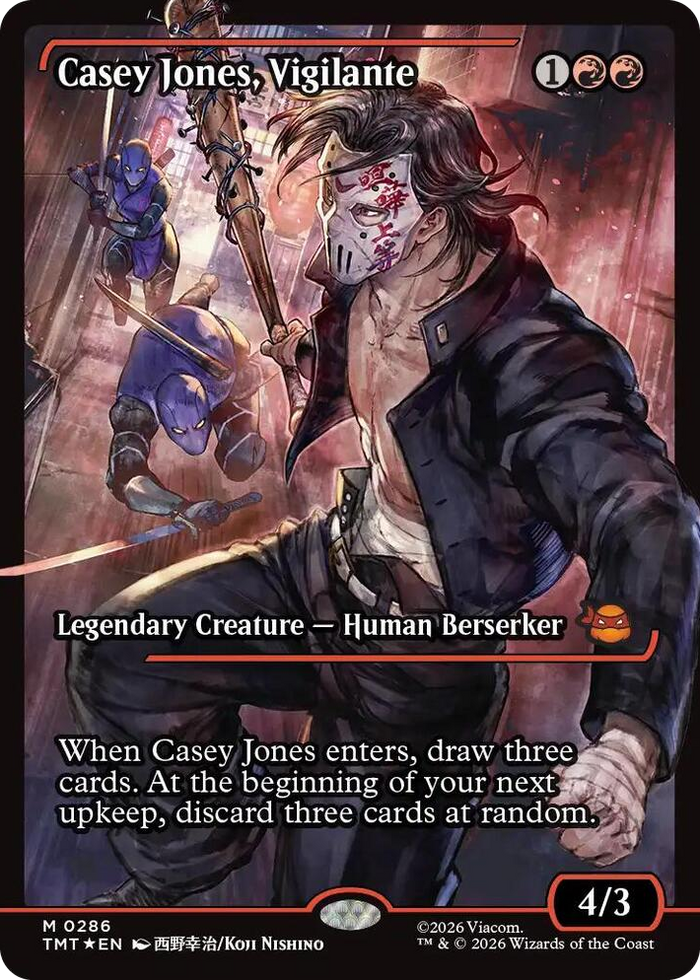 Casey Jones, Vigilante (0286) (Showcase) #286 M - Teenage Mutant Ninja Turtles Pokemon card