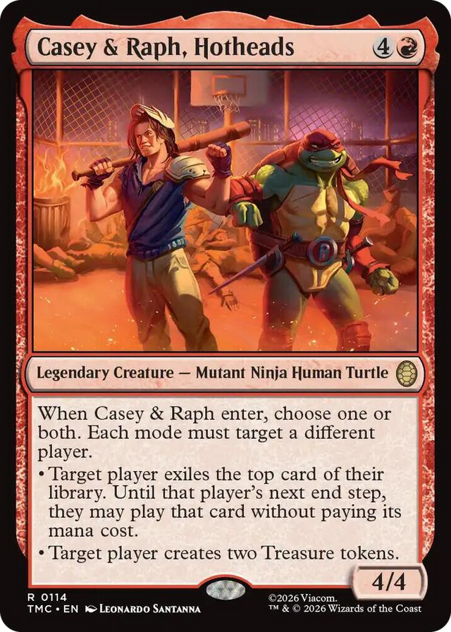 0114 Casey & Raph, Hotheads R Commander: Teenage Mutant Ninja Turtles