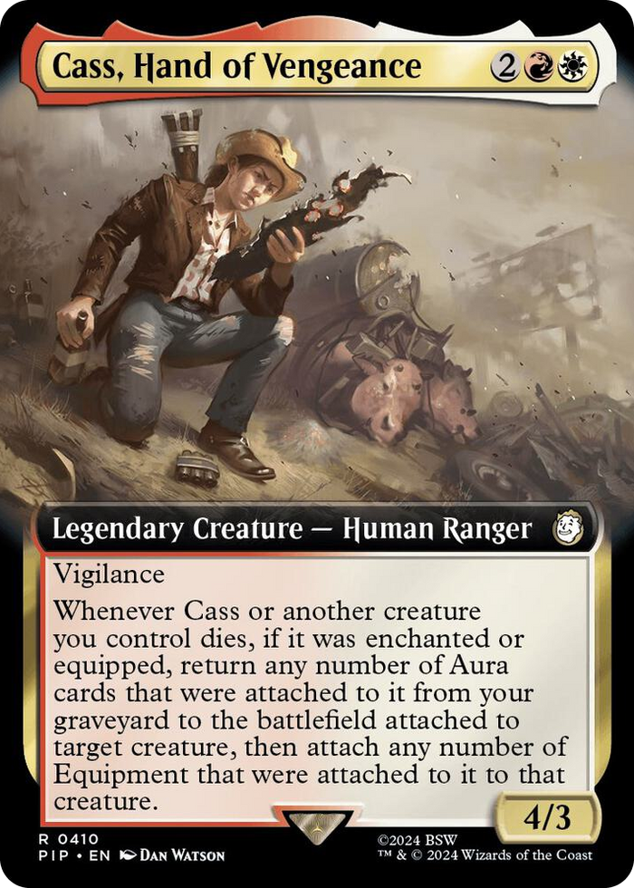 Cass, Hand of Vengeance (Extended Art) #410 R - Universes Beyond: Fallout Pokemon card