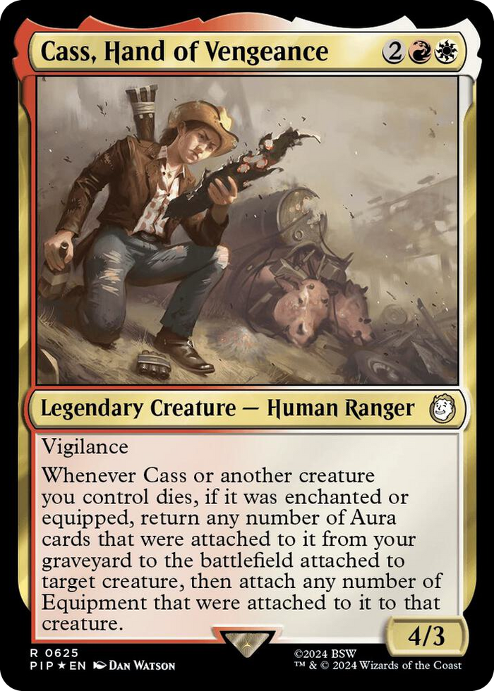 Cass, Hand of Vengeance (Surge Foil) #625 R - Universes Beyond: Fallout Pokemon card