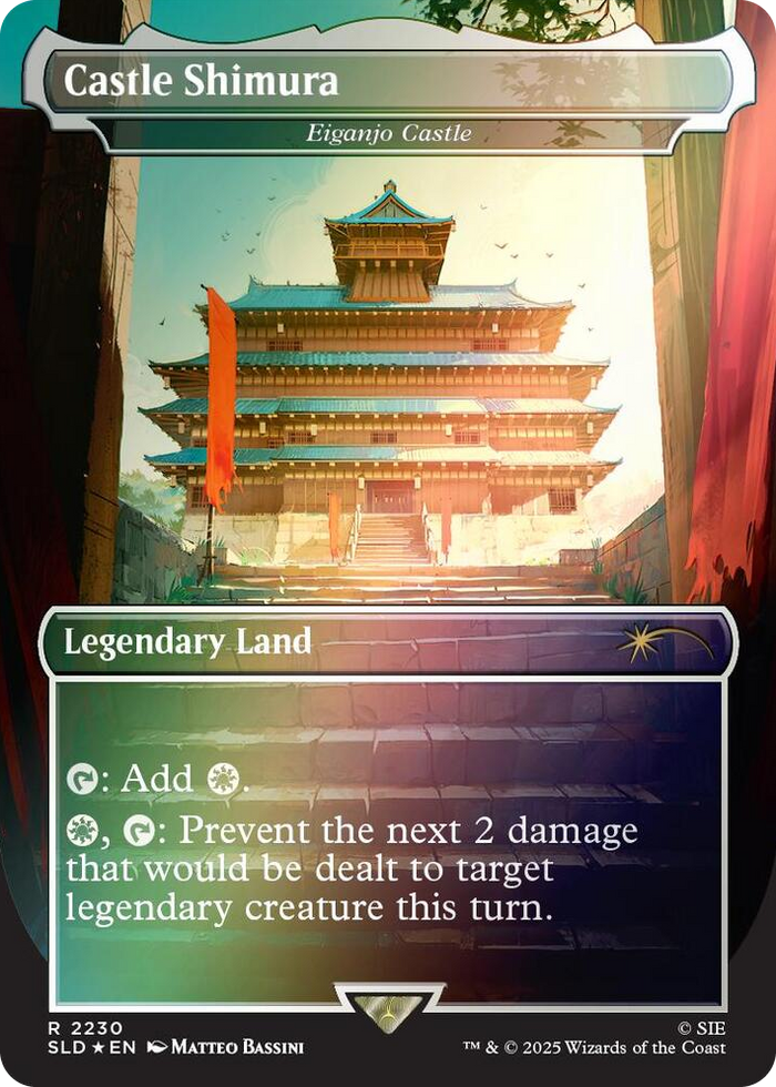 Castle Shimura - Eiganjo Castle (Rainbow Foil) #2230 R - Secret Lair Drop Series Pokemon card