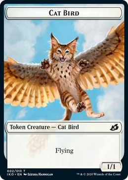 0002 Cat Bird // Human Soldier (003) Double-Sided Token T Lair of Behemoths