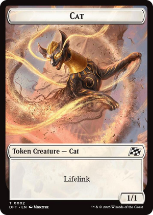 0002 Cat // Thopter (0010) Double-Sided Token T Aetherdrift