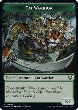 0017 Cat Warrior Token T Commander: Dominaria United
