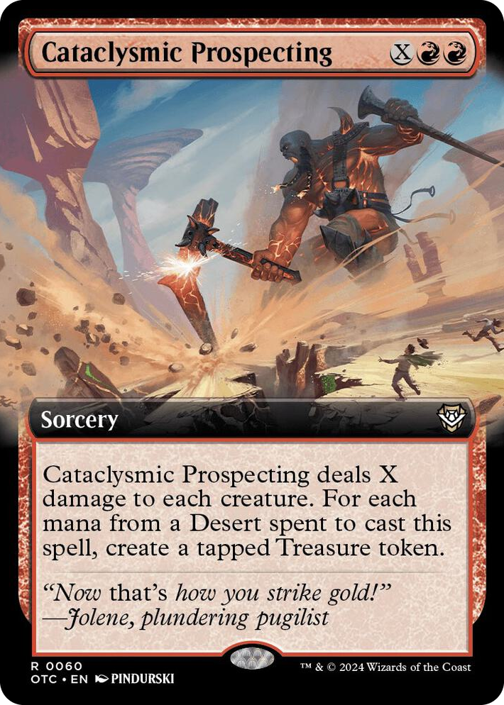0060 Cataclysmic Prospecting (Extended Art) R Commander: Outlaws of Thunder Junction