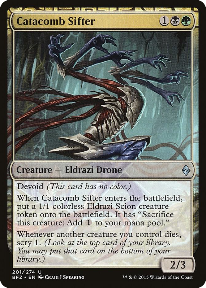 Catacomb Sifter #201 U - Battle for Zendikar Pokemon card